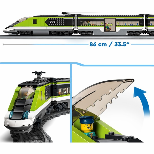 LEGO 60337 City Personen-Schnellzug (Set mit ferngesteuer...