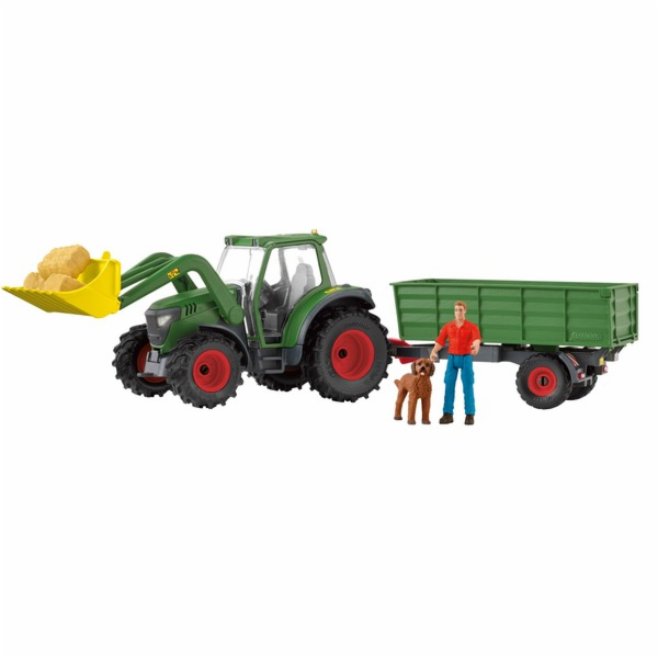 Schleich Farm World traktor s přívěsem, autíčko