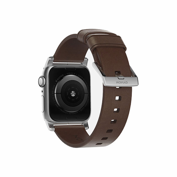 Řemínek Nomad NOMAD Moderní kožený hnědý 42mm / 44mm kone...