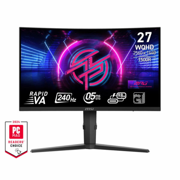 MSI MAG/275CQRXF/27"/VA/QHD/240Hz/1ms/Black/3R