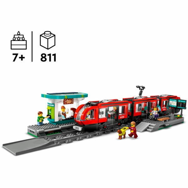 LEGO CITY 60423 Tramvaj a stanice v centru města