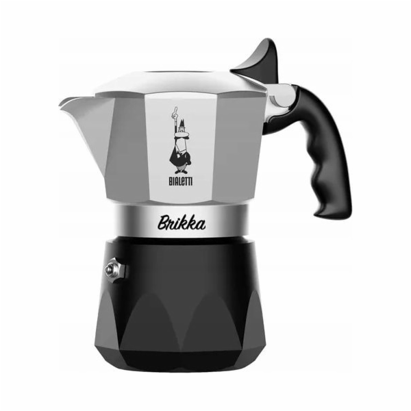 Bialetti Brikka Moka konvička 0,1 l Černá, Nerezová ocel