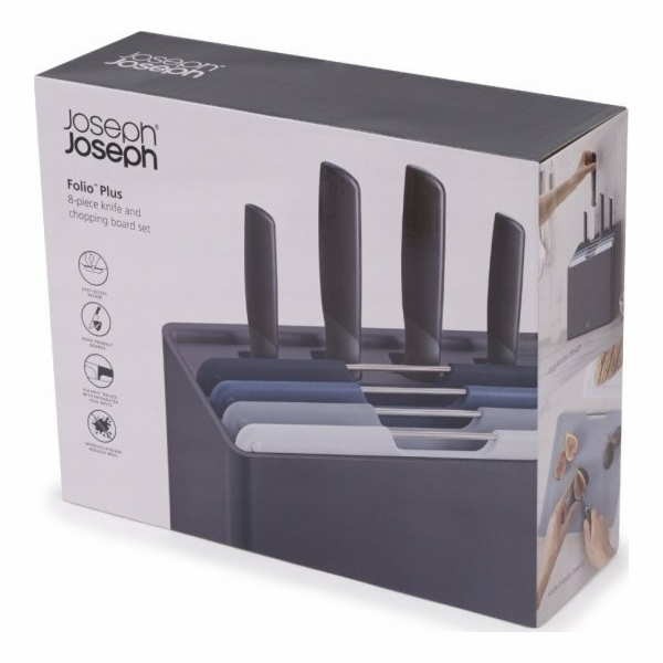 Joseph Joseph Folio Plus 8-piece  Grey Knife &amp; Choppi...