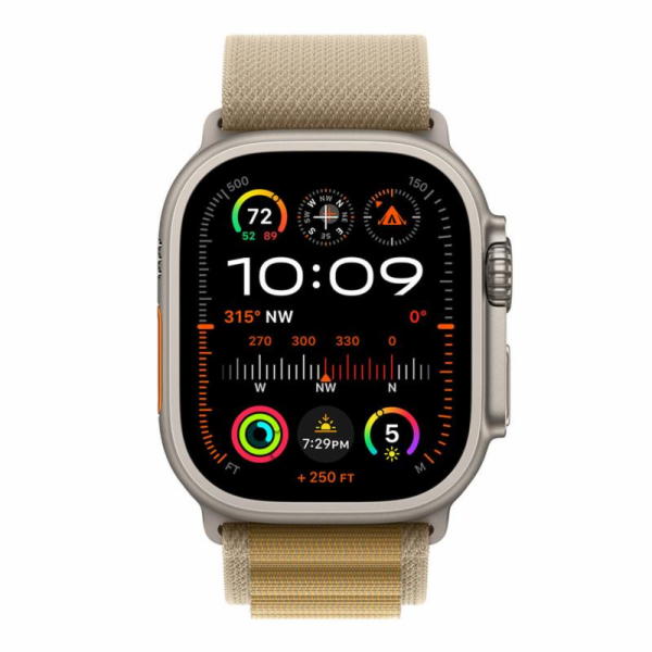 Apple Watch 49mm Tan Alpine Loop - Small - Natural Titani...