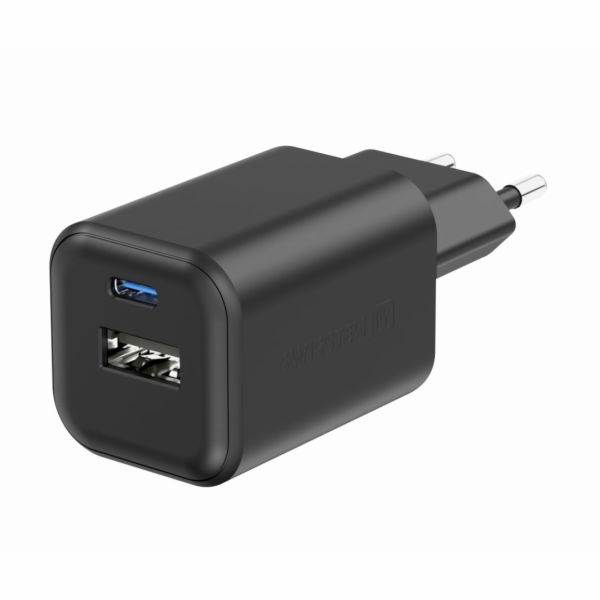 Swissten síťový adaptér gan 1x usb-c 45w pd + 1x usb-a 18...
