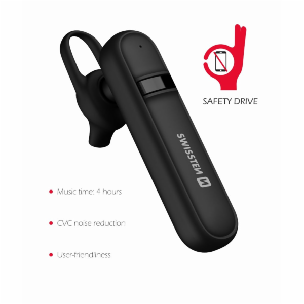 Swissten bluetooth headsetcaller černý