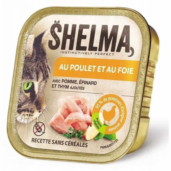 SHELMA Chicken and liver pate - mokré krmivo pro kočky - ...