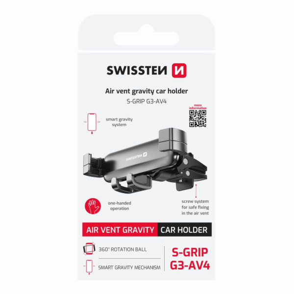 Swissten Gravity držák do ventilace auta s-grip g3-av4