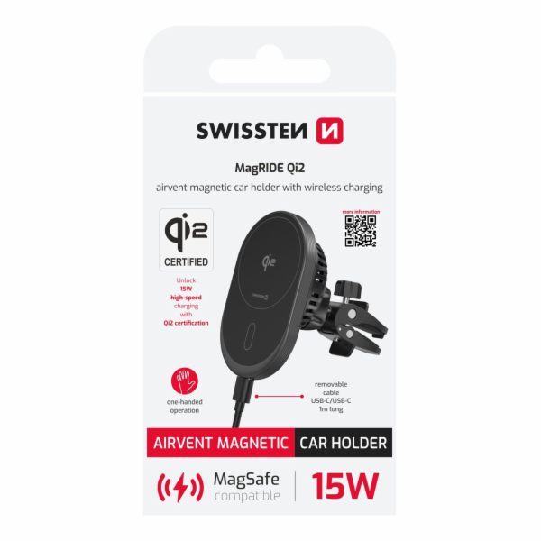 Swissten Magnetický Držák do Ventilace Auta MagRide s Bez...