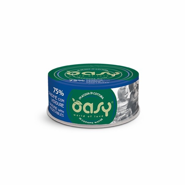 OASY More Love Sardine with vegetables - mokré krmivo pro...