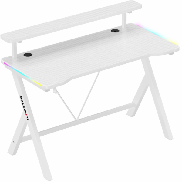 Herní stůl Huzaro Hero 1.9 RGB, bílý