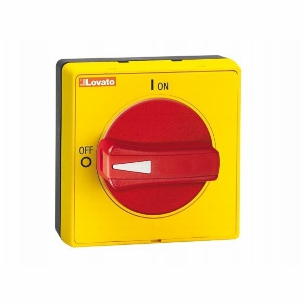 Lovato Electric Žlutočervená vyčnívající knoflík pro GA.....