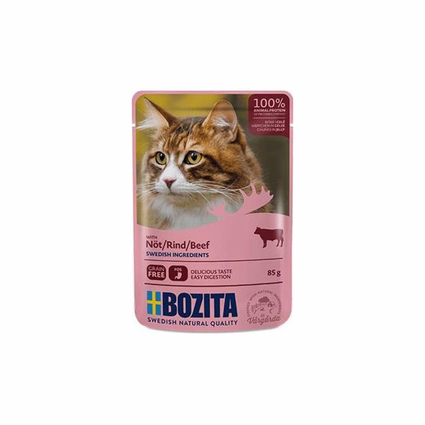 BOZITA Masové kousky v želé s hovězím – vlhké krmivo pro ...