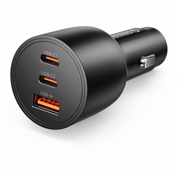 Orico PowerLink autonabíječka 165W USB-A + 2x USB-C černá