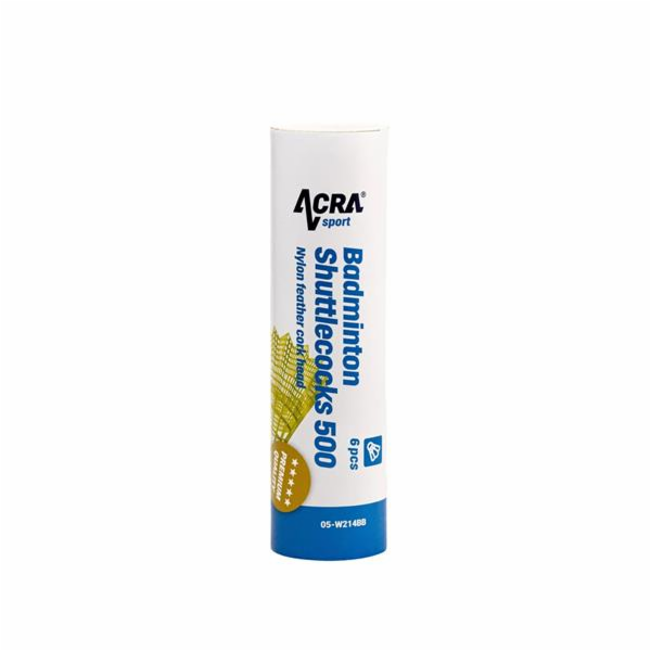 Míčky Acra badmintonové 500, 6 ks nylon v dóze