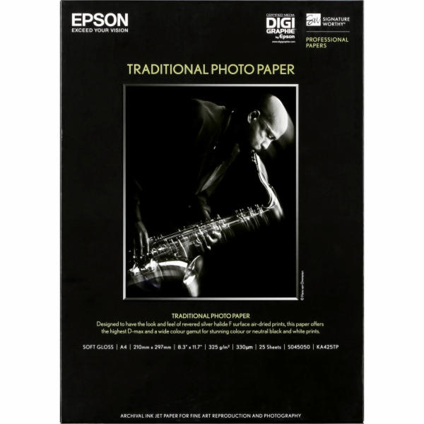 Epson Traditional Photo papir  matny A 4, 25 listu, 330 g