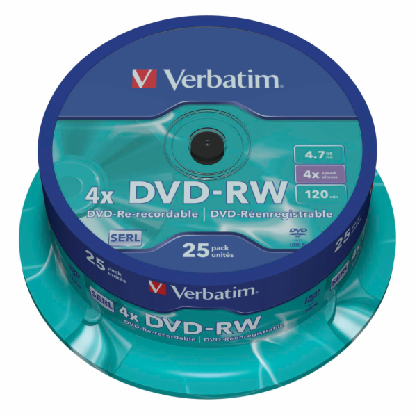 VERBATIM DVD-RW(25-pack)Spindle/4x/4.7GB