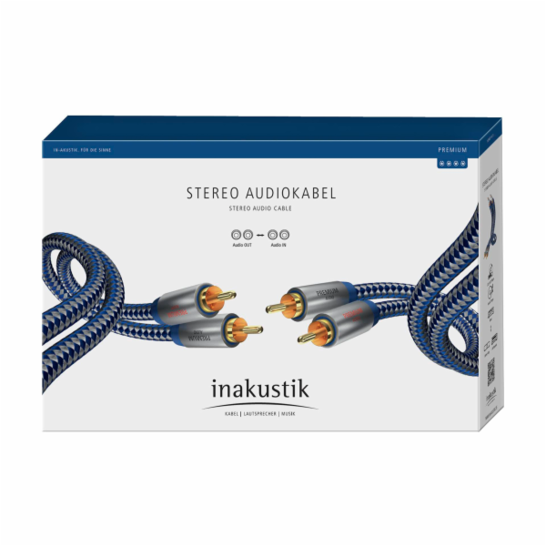 in-akustik Premium Audio Kabel Cinch - Cinch 0,75 m