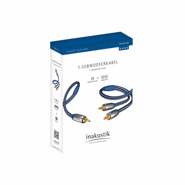 in-akustik Premium Y Subwoofer Kabel Cinch - 2x Cinch 2,0 m
