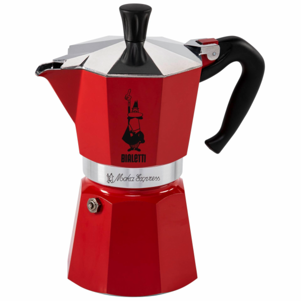 Bialetti Moka Express na 6 sálku červená
