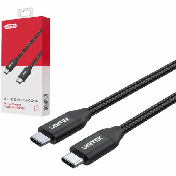 Unitek Mobile USB kabel 2M PD USB C 100W kabel (C14059BK)