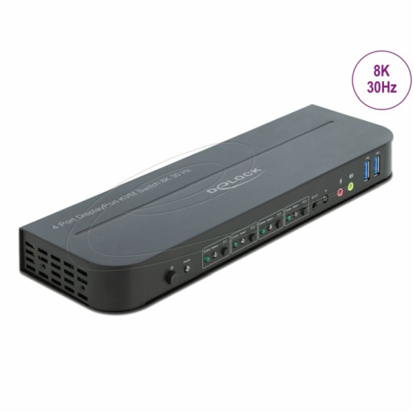 DeLOCK DP 1.4 KVM přepínač - 8K 30Hz s SB 3.2 Gen 1, KVM ...