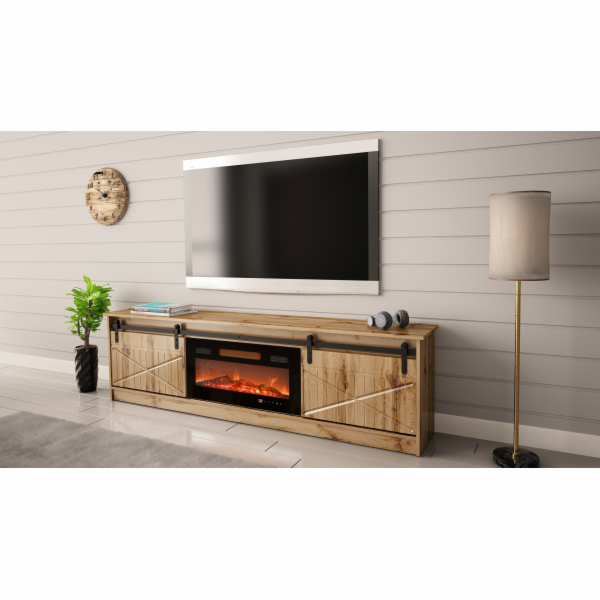 RTV GRALERO + krbová skříň 200x56,7x35 dub wotan