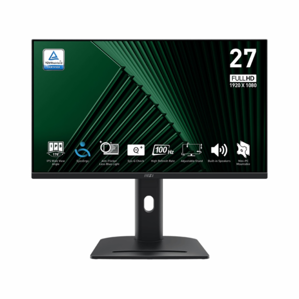 MSI Pro/MP275PG/27"/IPS/FHD/100Hz/1ms/Černá/3R
