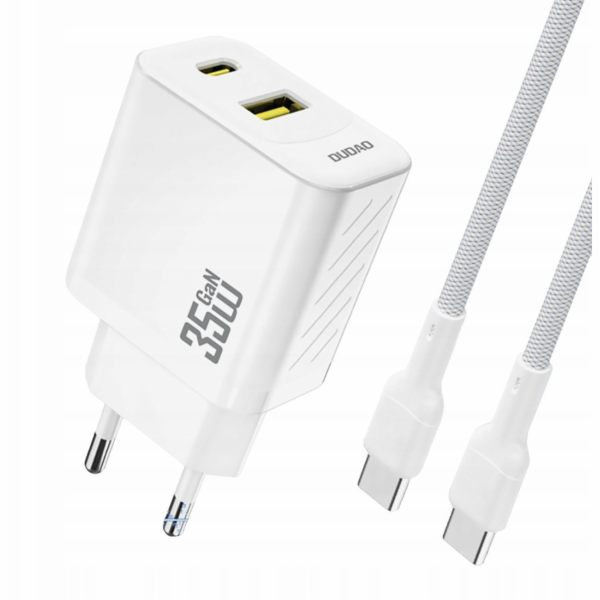 Dudao A27 MaxC 35W nabíječka do zásuvky + kabel USB-C - bílá