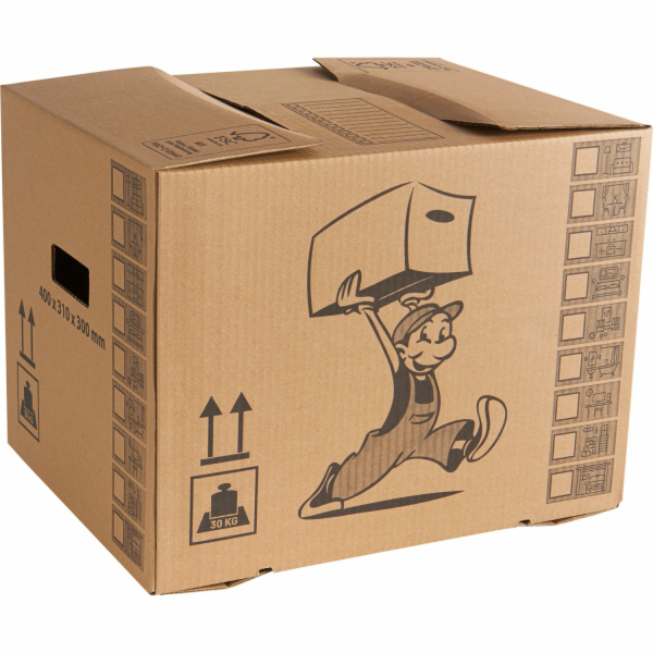 Stěhovací krabice 37 l 41 cm x 31 cm x 30 cm Hnědá