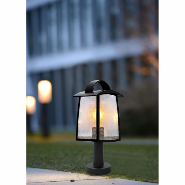Stojací lampa Lutec Kelsey s bublinovým sklem