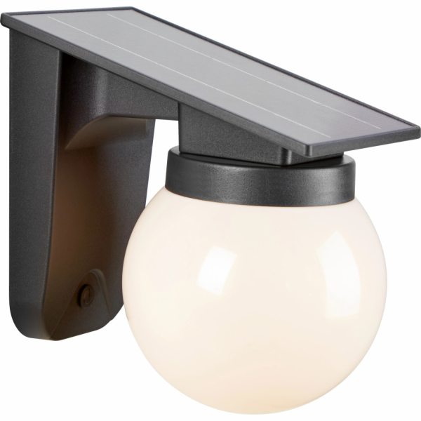 Solární LED nástěnné svítidlo, černé, 19 cm x 18 cm x 13 cm