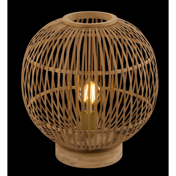 Stolní lampa Globo z bambusu Hildegard