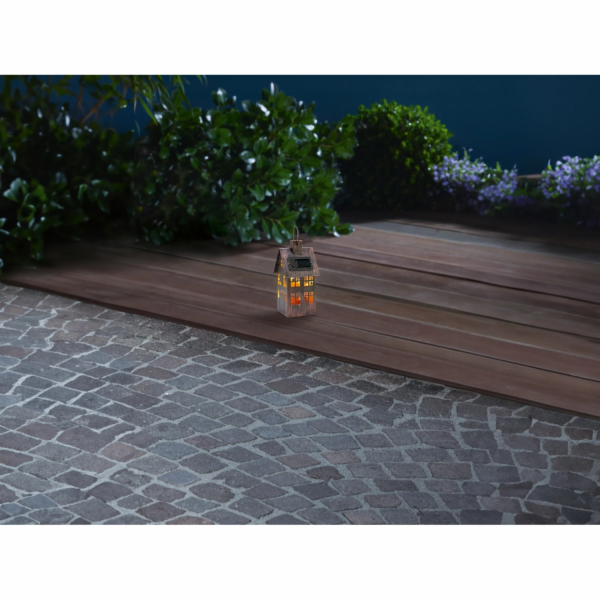 Solární dekorativní lucerna LED 20,5 cm x 10 cm x 10 cm