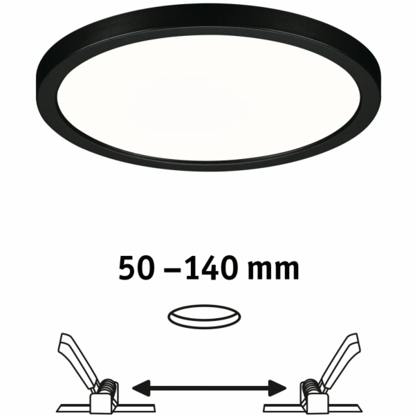 Paulmann LED zapuštěný panel Areo VariFit 17,5 cm 13 W černý