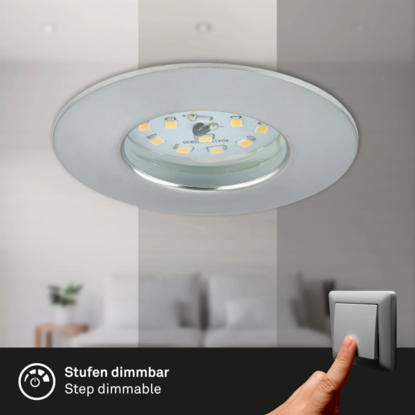 Zapuštěné LED bodové svítidlo Briloner Attach Dim, 3 ks, ...