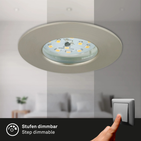 Briloner LED zapuštěné bodové svítidlo Attach Dim 3 kusy,...