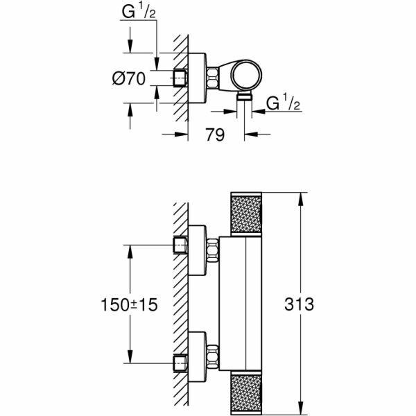 Grohe QuickFix Termostatická sprchová baterie Precision F...