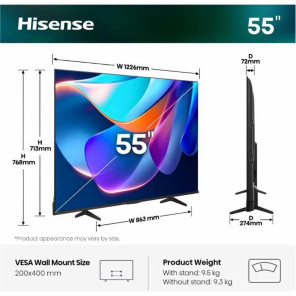Hisense 55A6S 139,7 cm (55") 4K Ultra HD Smart TV Wi-Fi Č...