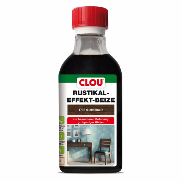 CLOU Mořidlo Rustic Effect tmavě hnědé 250 ml