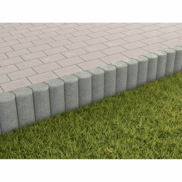 Diephaus mini palisáda drážkovaná šedá 40 x 11 x 11 cm