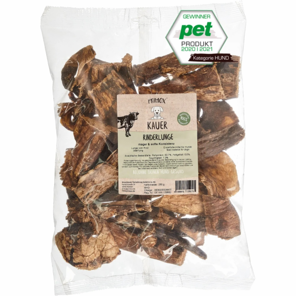 Primox Dog Snack Chews Classic Hovězí plíce 250g