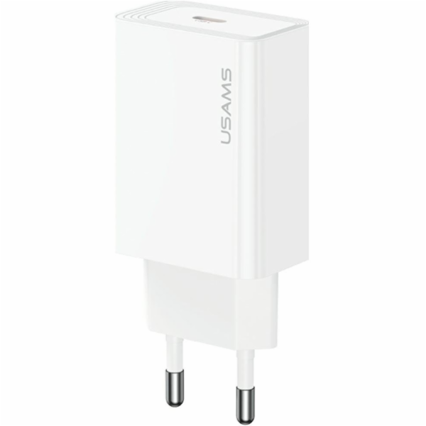 USAMS T69 30W USB-C nabíječka do zásuvky bílá