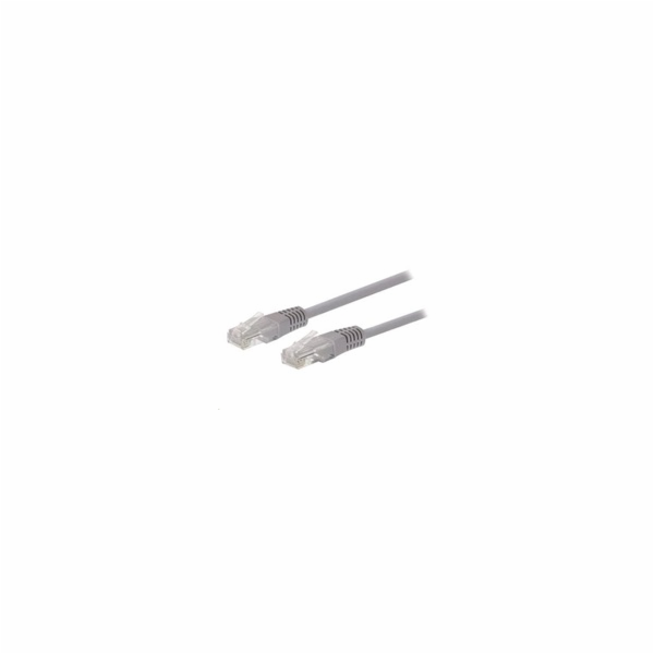 Kabel C-TECH patchcord Cat5e, UTP, šedý, 25m