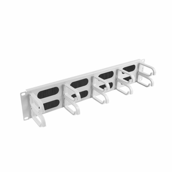 19" PANEL S KARTÁČEM PRO SPRÁVU KABELŮ 10 KROUŽKŮ TYP B 2...