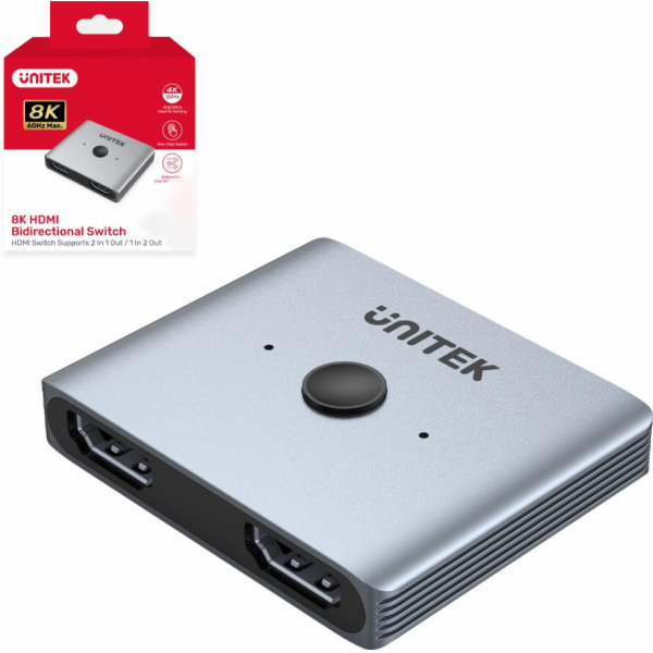 Unitek Unitek obousměrný HDMI 2.1 8K přepínač 2v1