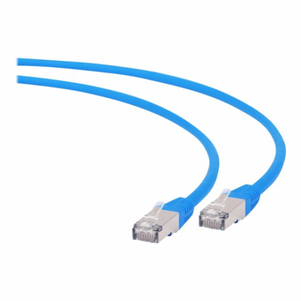 Gembird patch kabel S/FTP Cat. 6A LSZH, 1.5 m, modrý