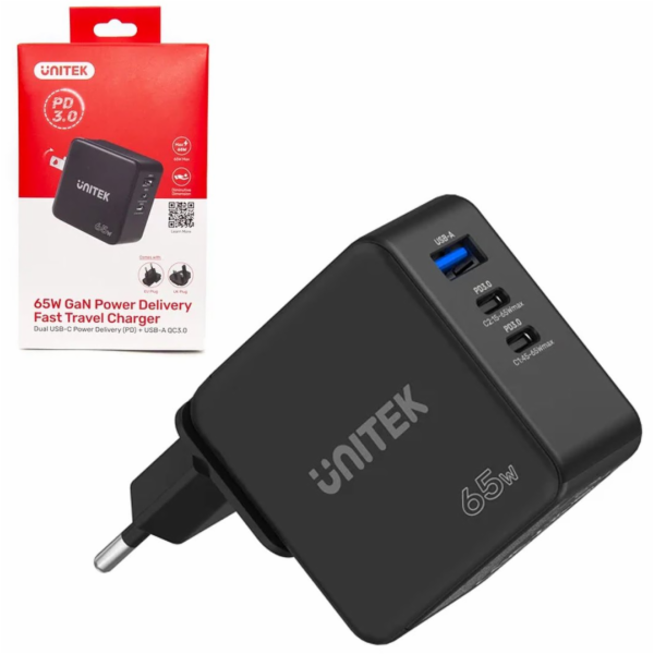 Nabíječka Unitek Nabíječka Unitek GaN, PD 65W, cestovní, ...