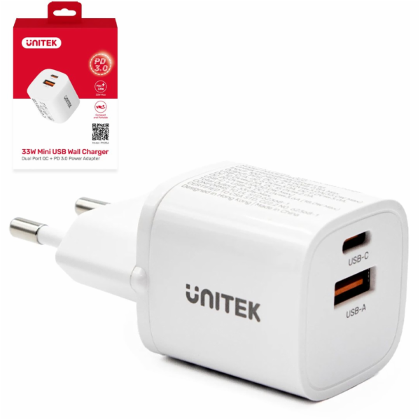Unitek Nabíječka P1125AWH01-EU 1x USB-A 1x USB-C 3 A (P11...