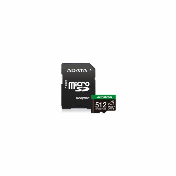 Adata microSD karta Speed Plus 512GB UHS1 U3 V30 A2 180/1...